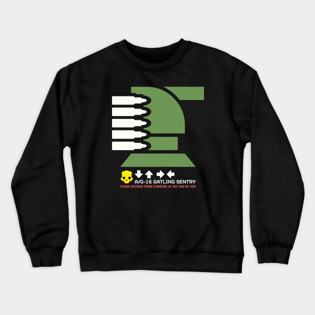 HD2 Stratagem - A/G-16 Gatling Sentry Crewneck Sweatshirt by HtCRU